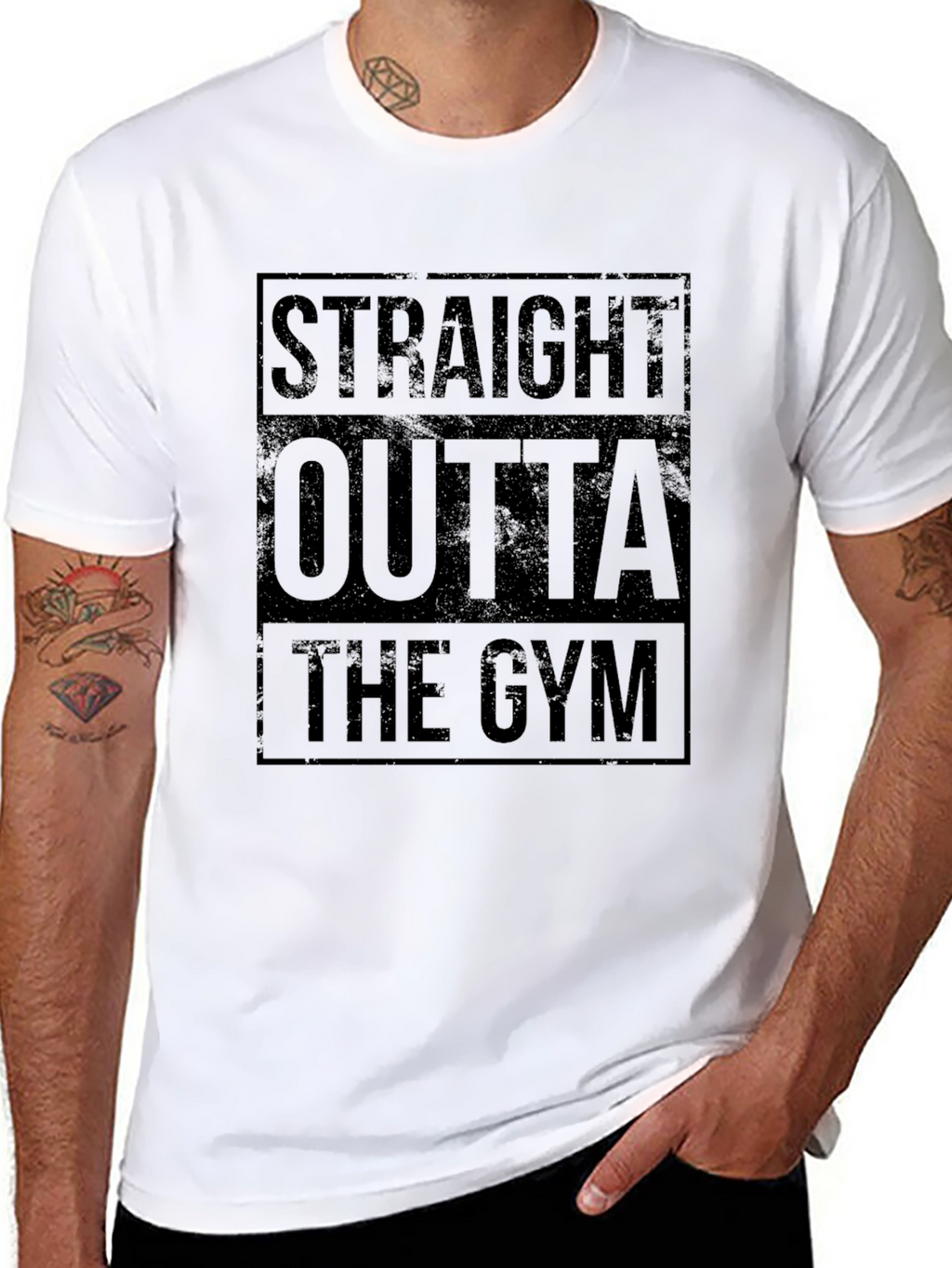Straight Outta The Gym Black T-Shirt