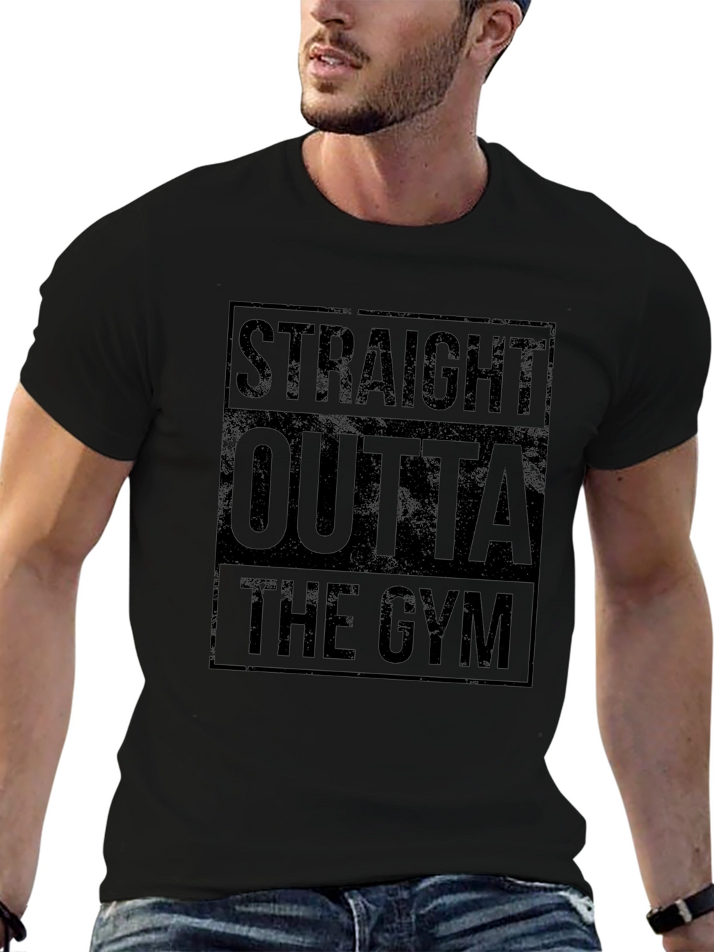 Straight Outta The Gym Black T-Shirt