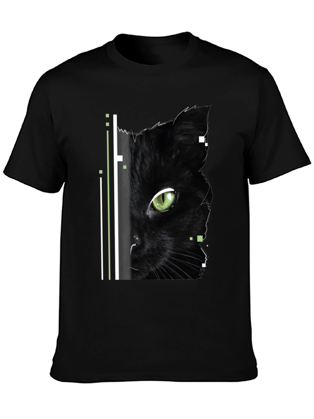 Black Cat Graphic Tee - Modern Style