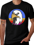 Retro Eagle Graphic Black T-Shirt