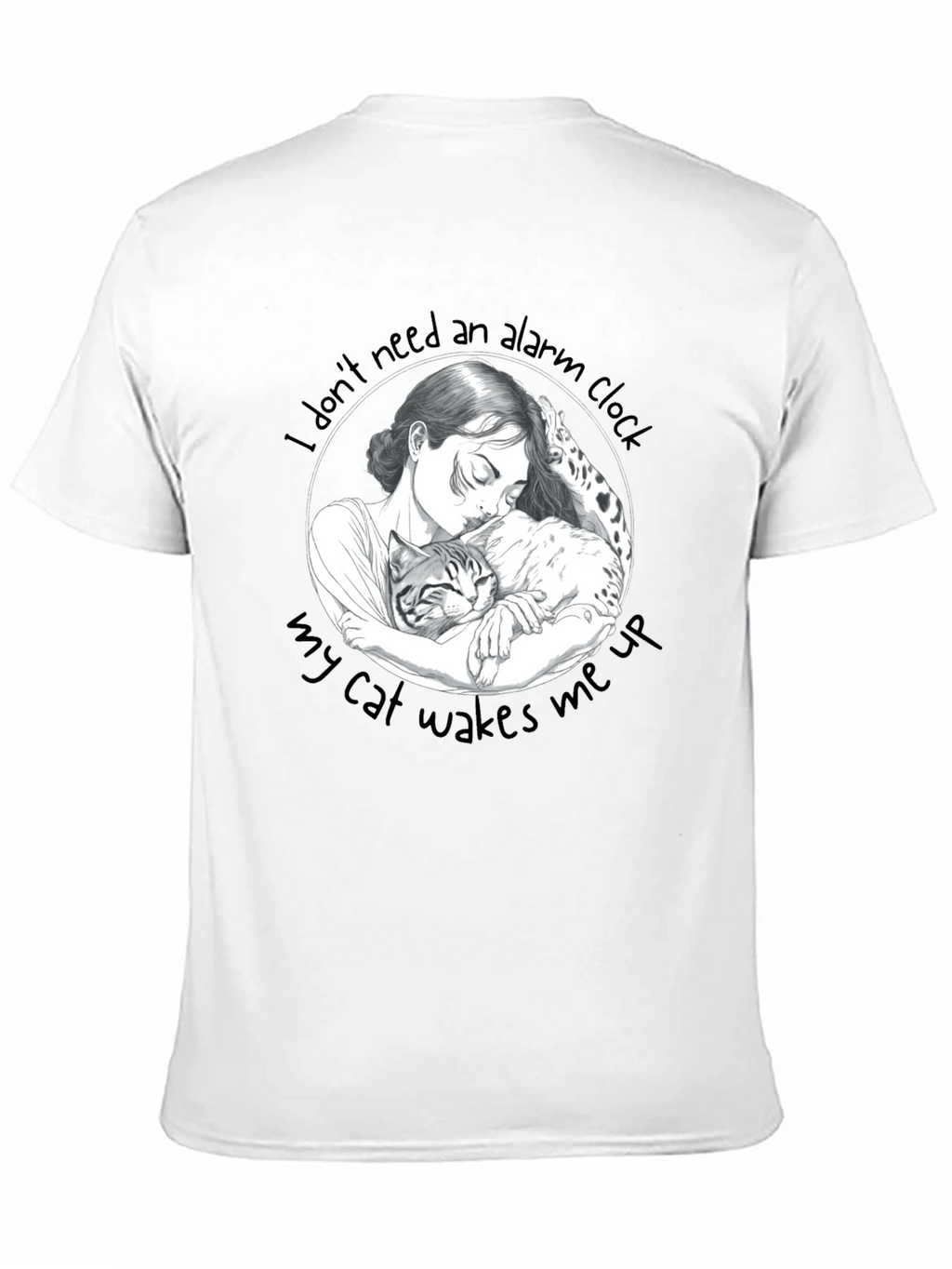 Cat Lovers Tee: I Dont Need an Alarm Clock