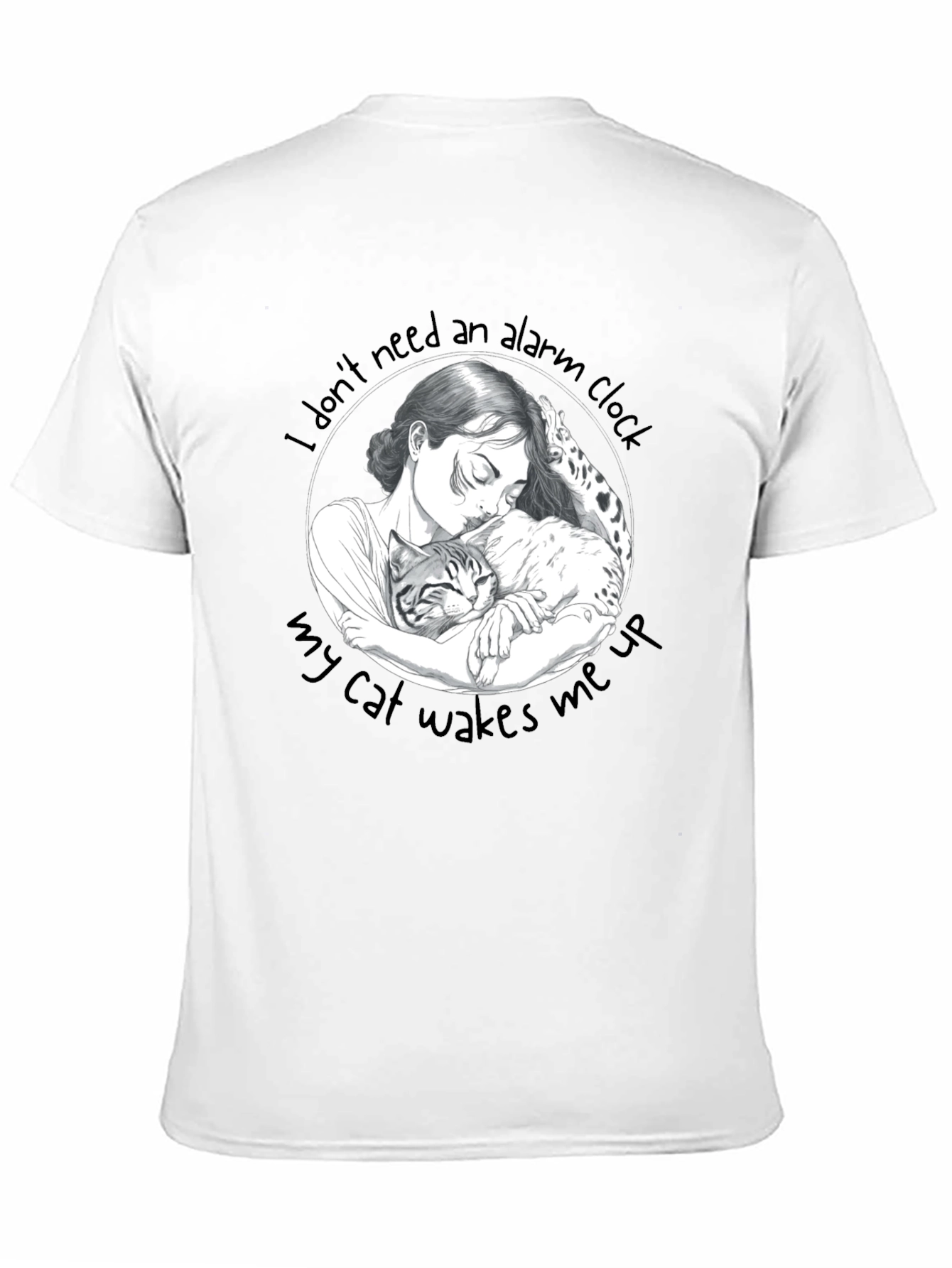Cat Lovers Tee: I Dont Need an Alarm Clock