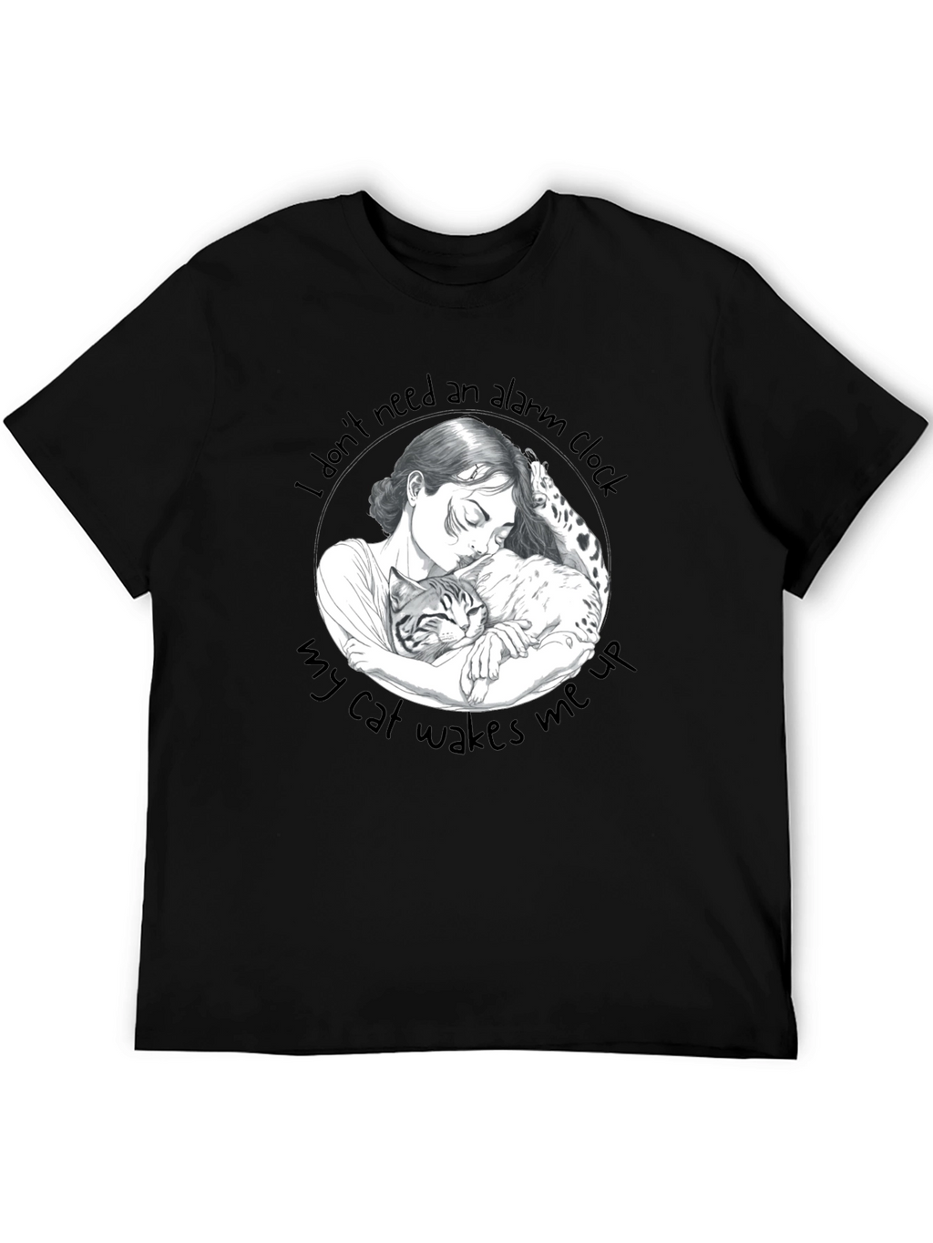 Cat Lovers Tee: I Dont Need an Alarm Clock