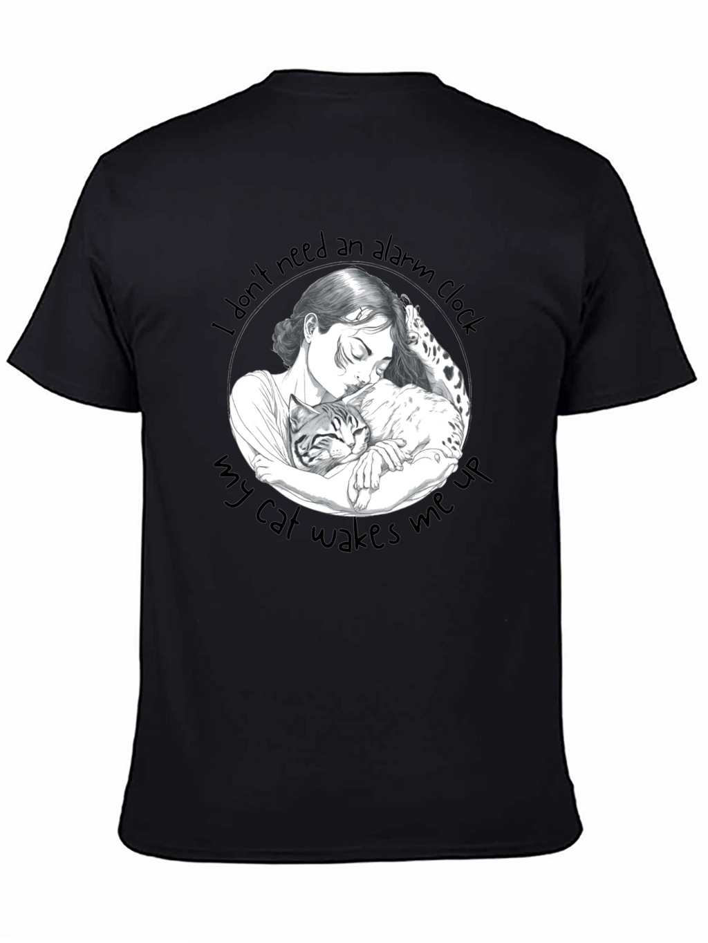 Cat Lovers Tee: I Dont Need an Alarm Clock