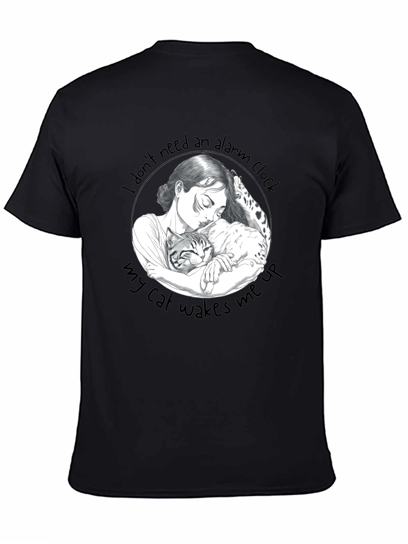Cat Lovers Tee: I Dont Need an Alarm Clock