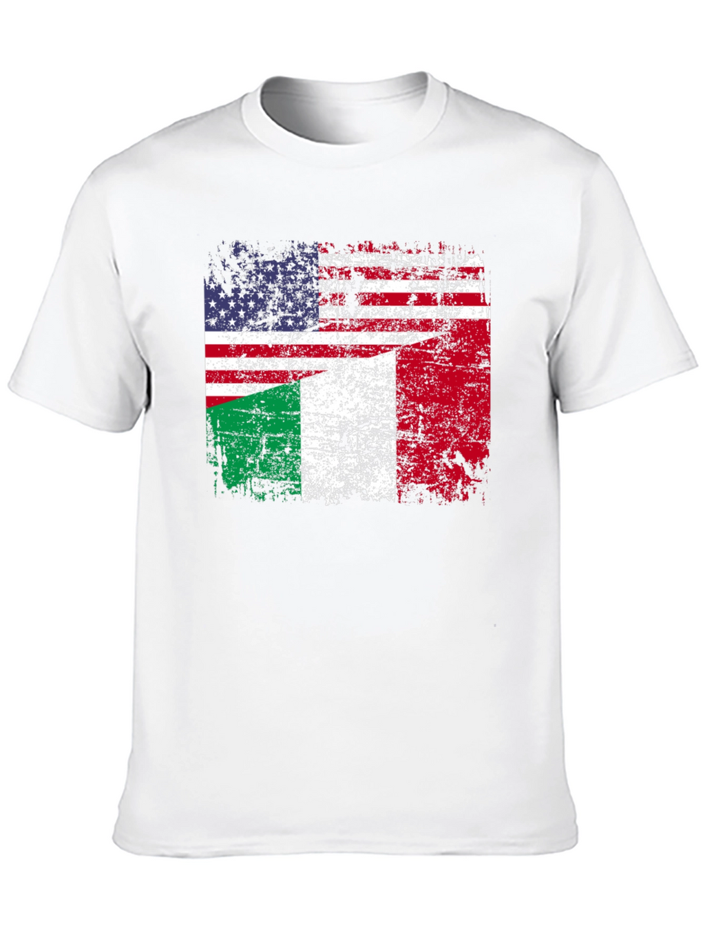 Italian American Flag Graphic T-Shirt