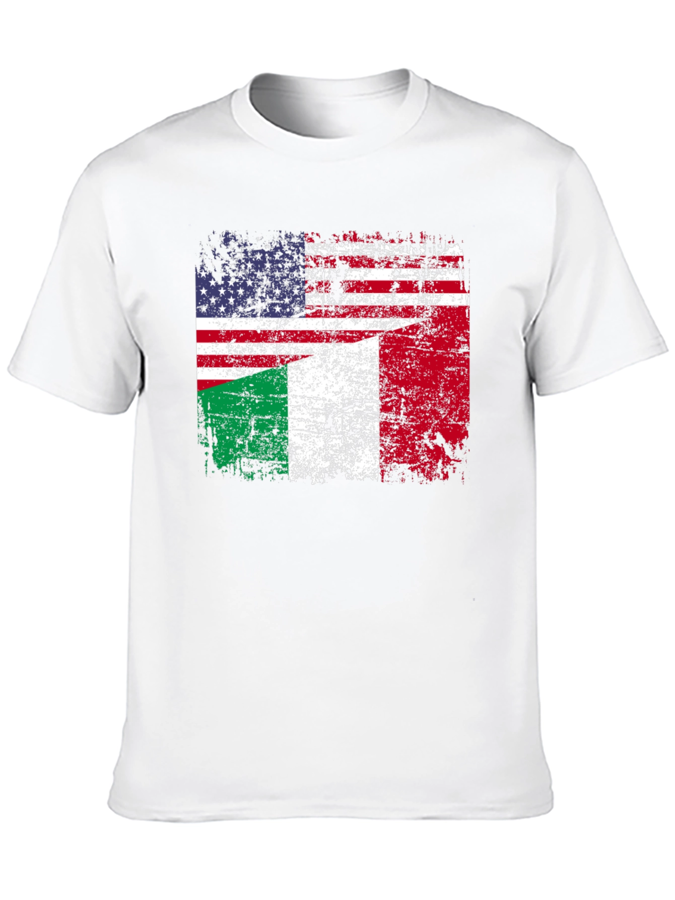 Italian American Flag Graphic T-Shirt