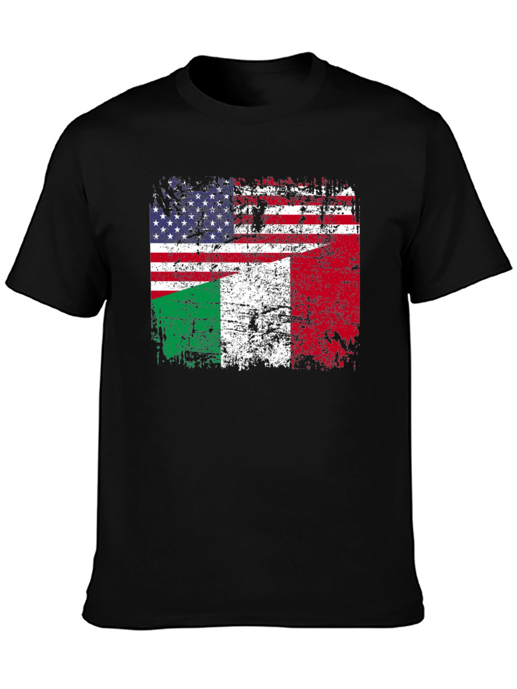 Italian American Flag Graphic T-Shirt