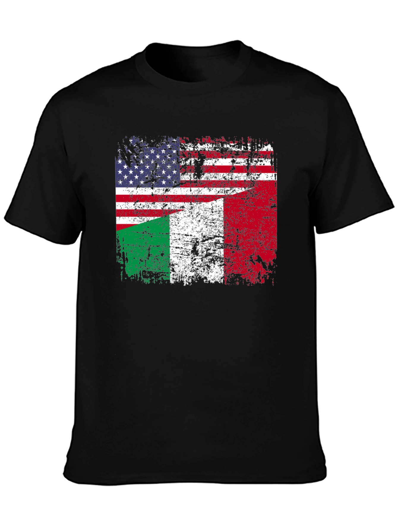 Italian American Flag Graphic T-Shirt