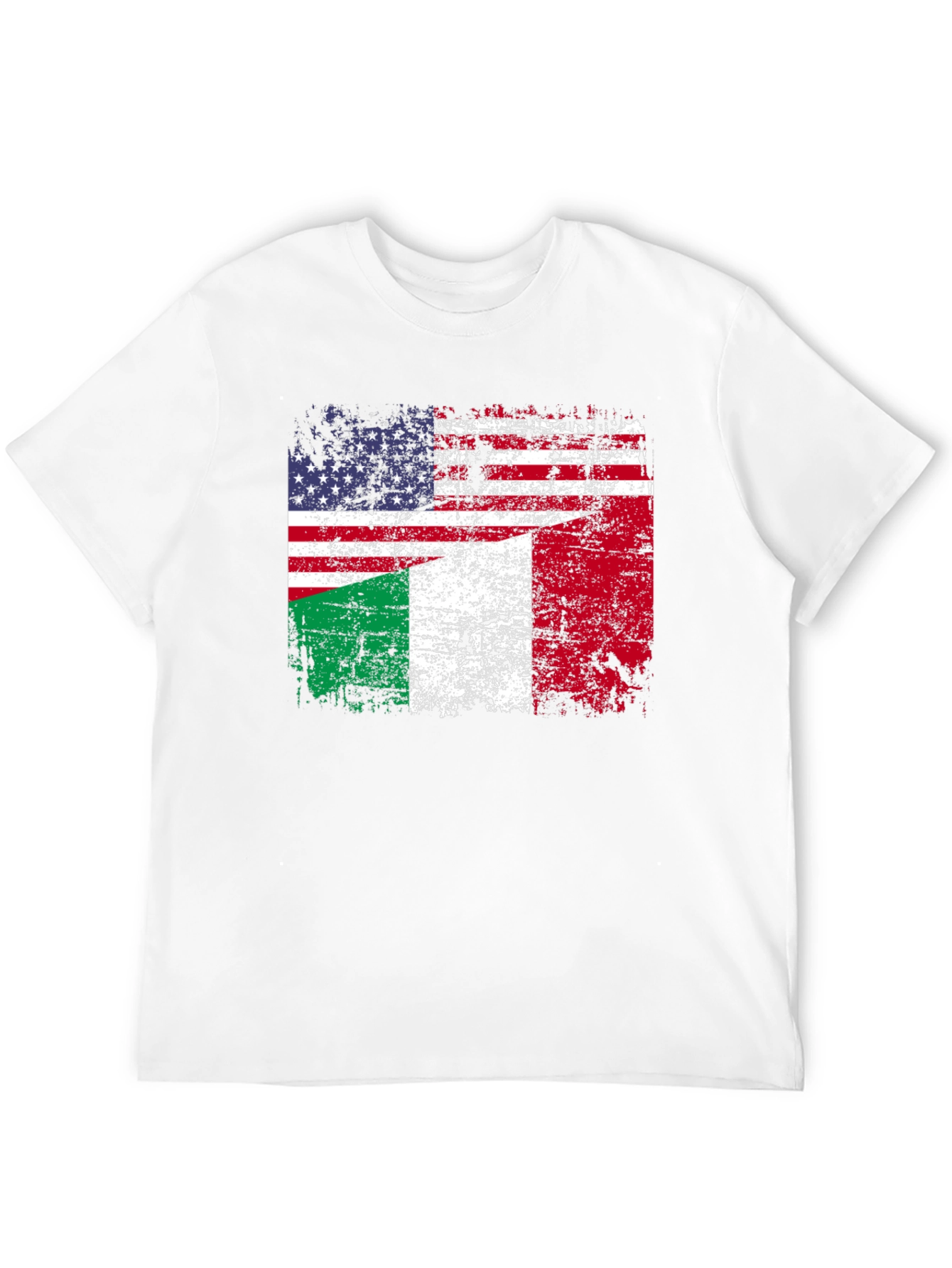 Italian American Flag Graphic T-Shirt
