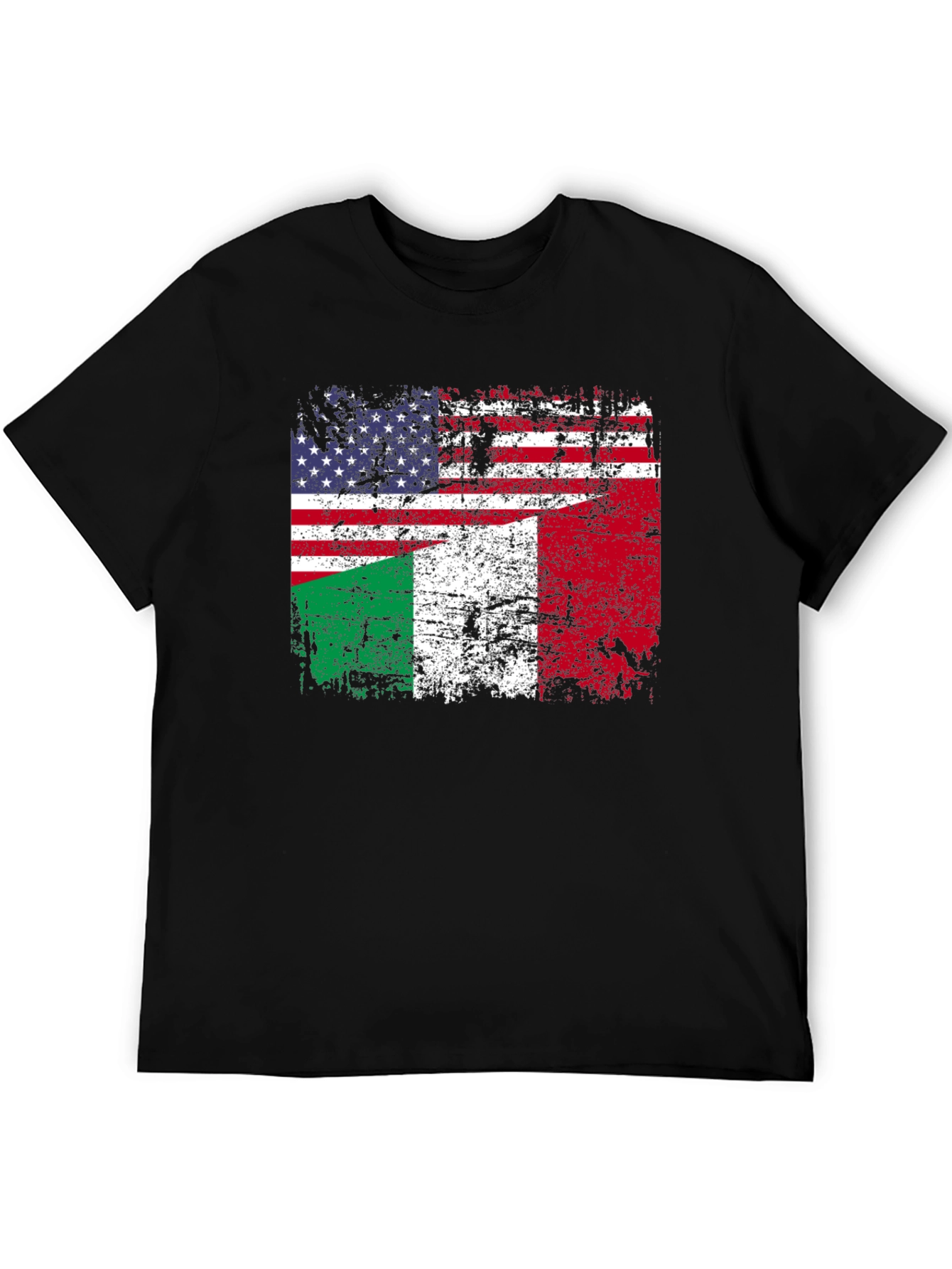 Italian American Flag Graphic T-Shirt