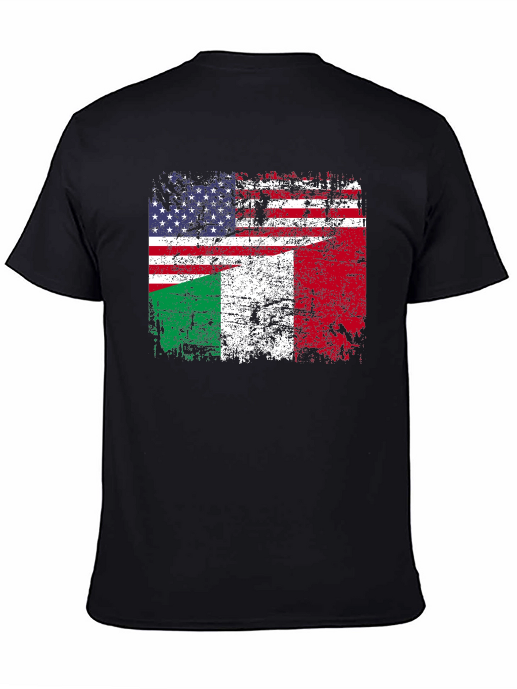 Italian American Flag Graphic T-Shirt