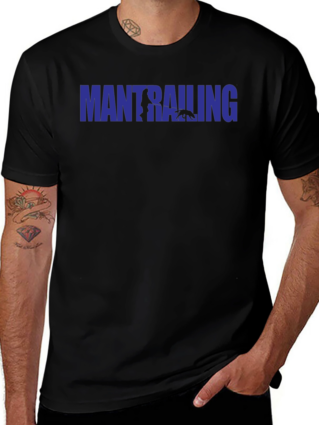 Mantrailing Graphic Tee - Black