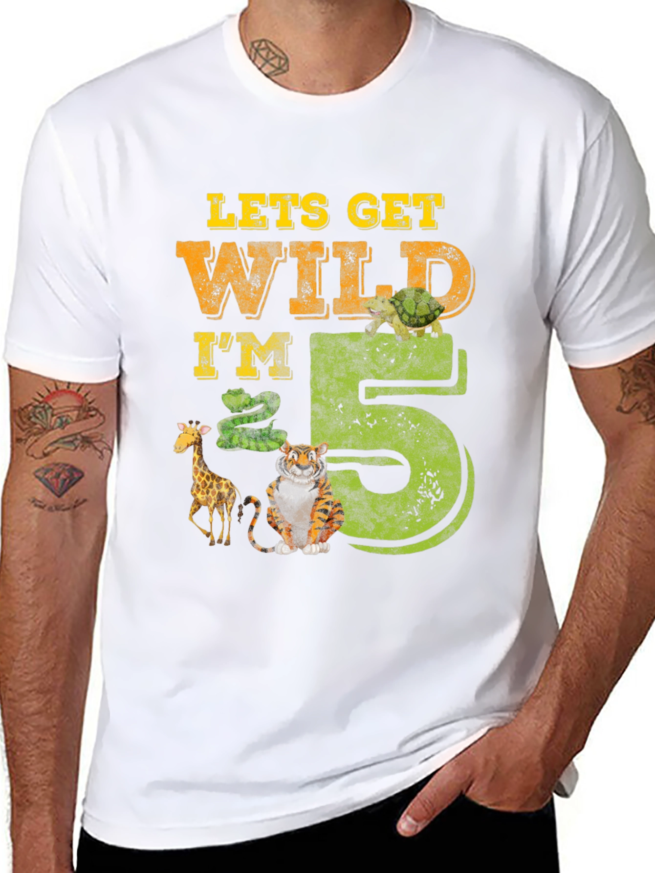 Lets Get Wild Im 5 Birthday T-Shirt