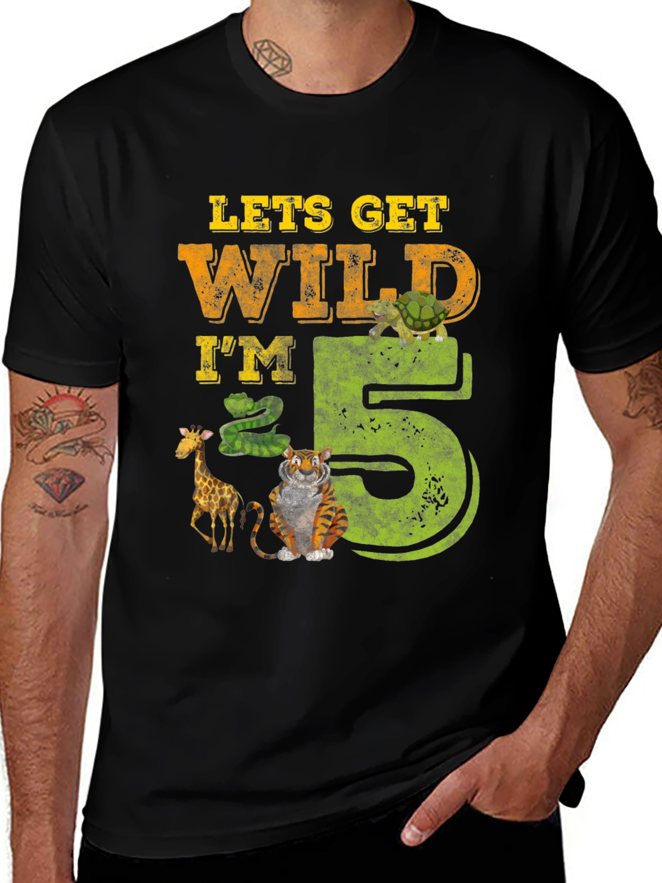 Lets Get Wild Im 5 Birthday T-Shirt