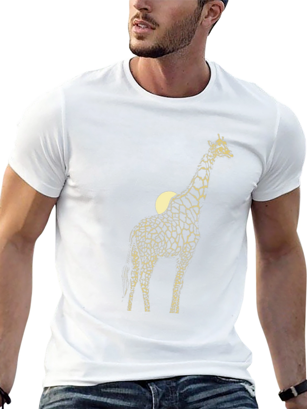 Giraffe Graphic T-Shirt - Black