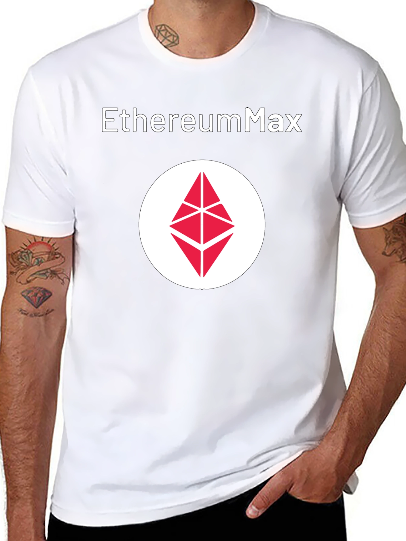EthereumMax Logo Black T-Shirt