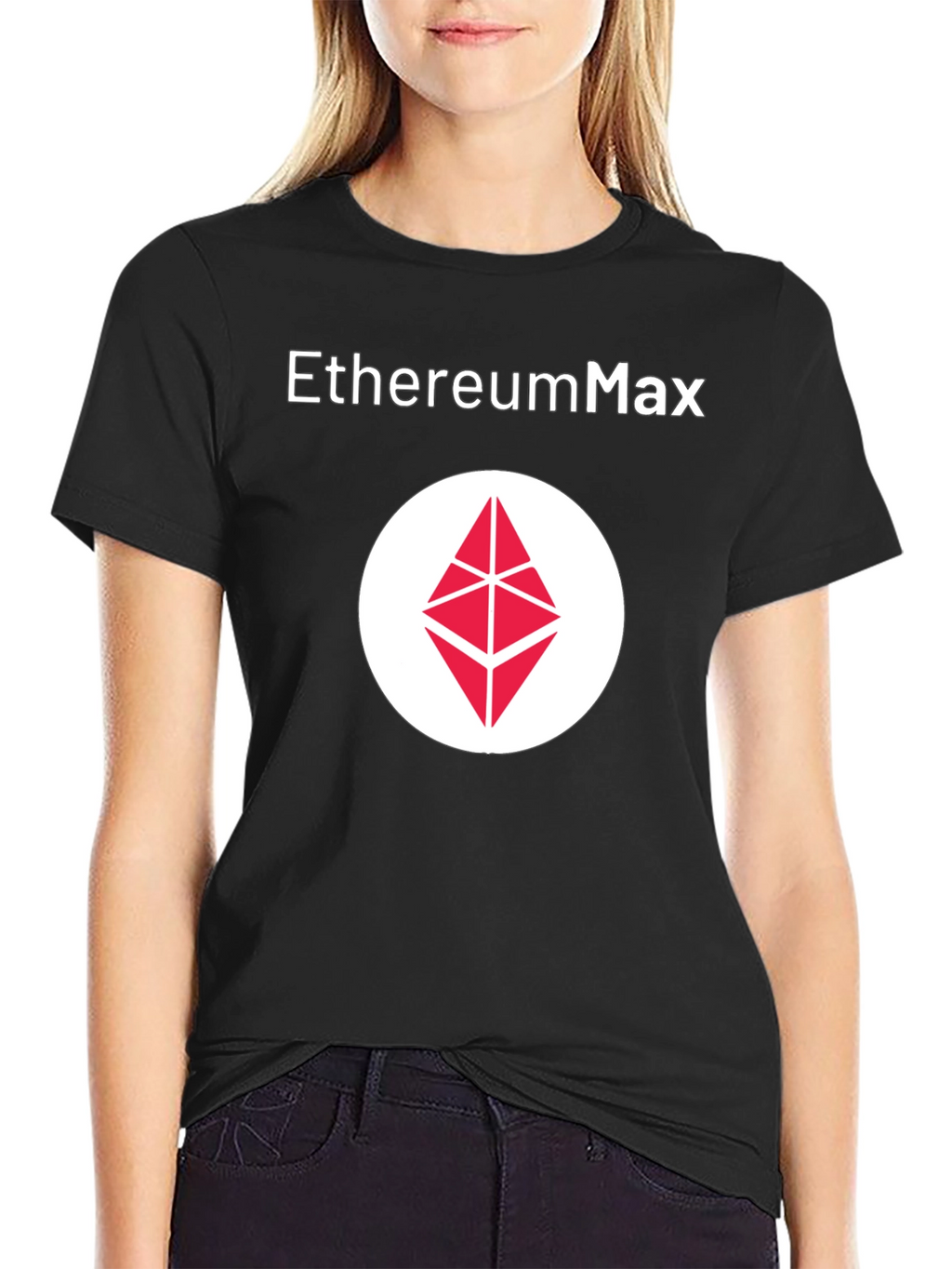 EthereumMax Logo Black T-Shirt