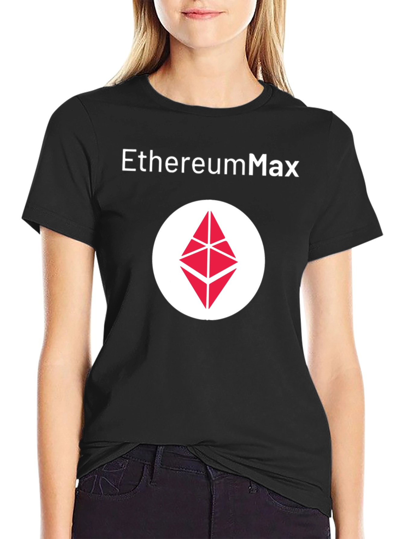 EthereumMax Logo Black T-Shirt