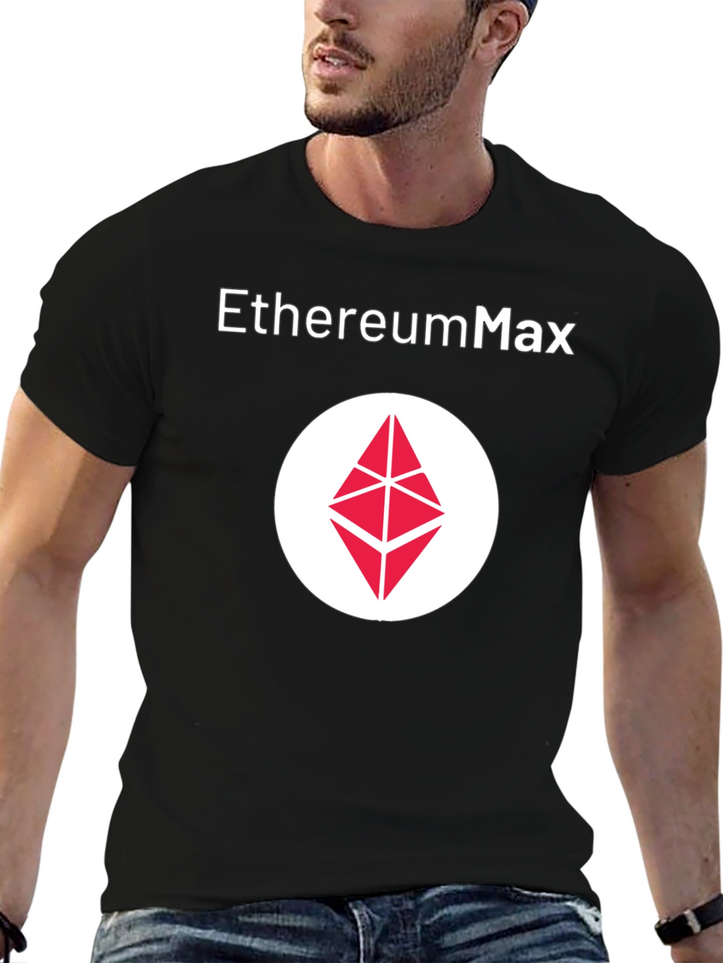 EthereumMax Logo Black T-Shirt