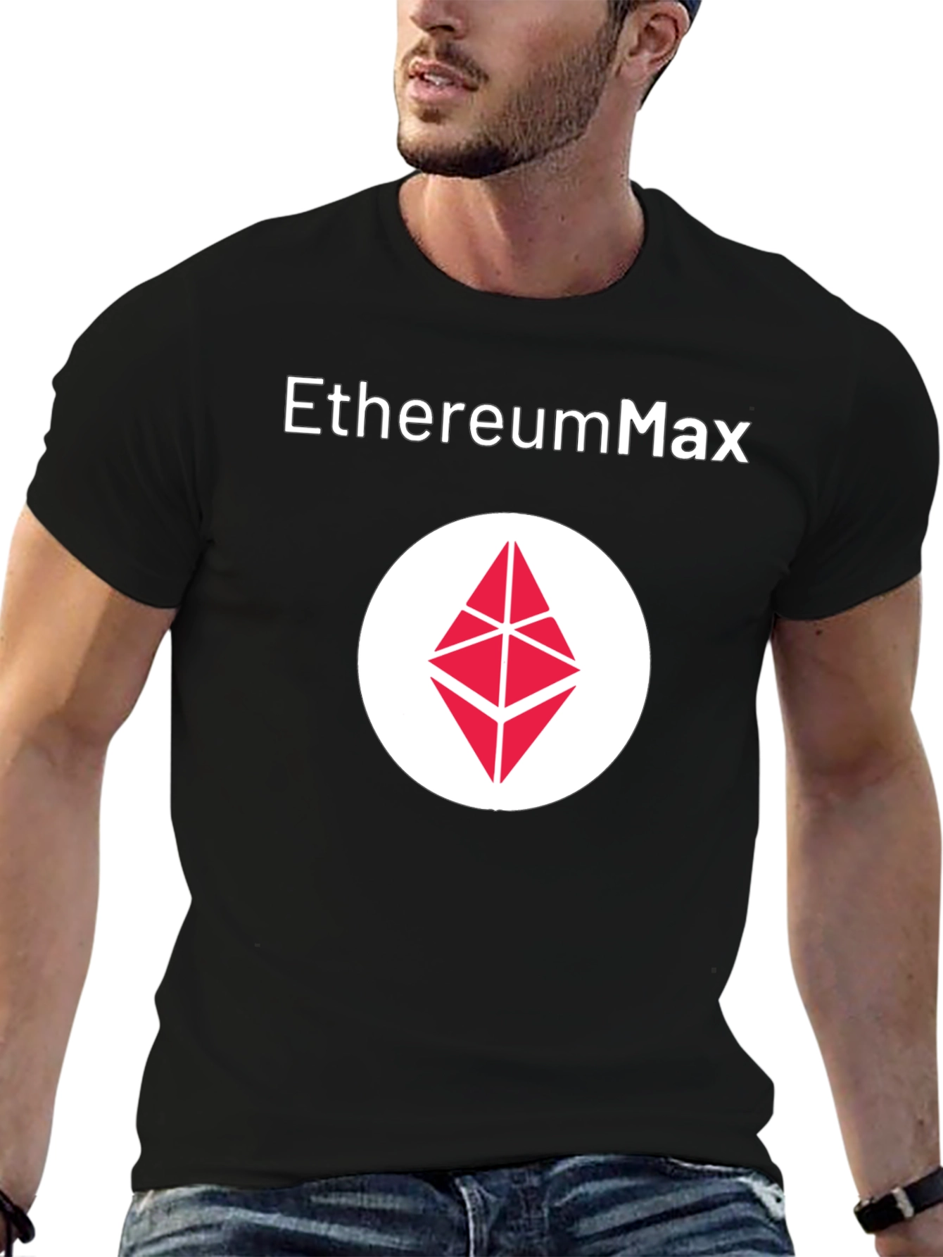EthereumMax Logo Black T-Shirt