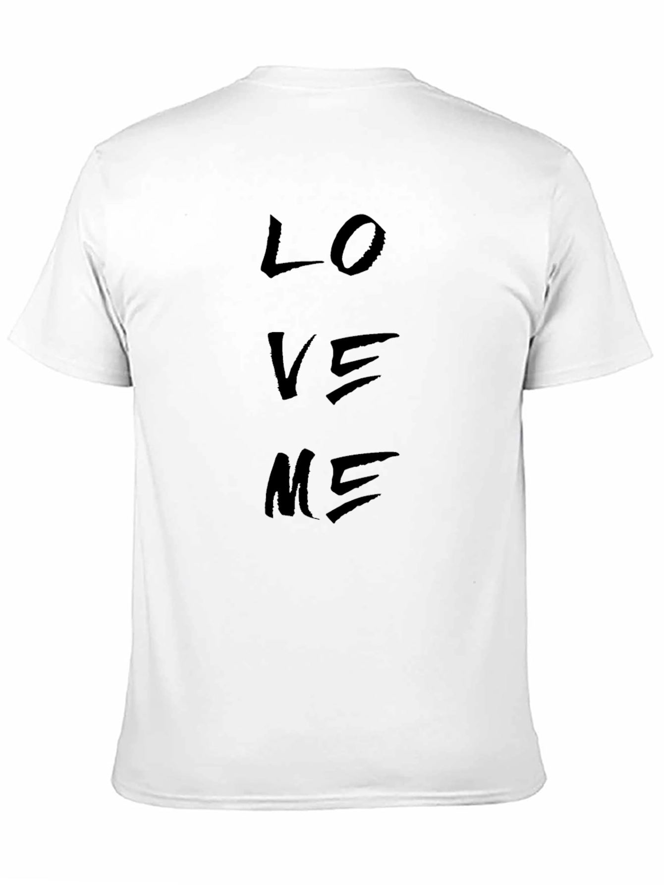 Love Me Graphic Print Black T-Shirt