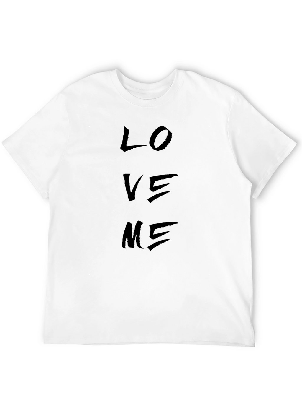 Love Me Graphic Print Black T-Shirt