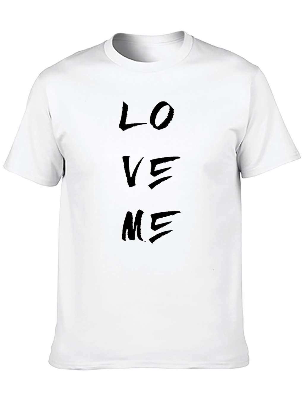 Love Me Graphic Print Black T-Shirt