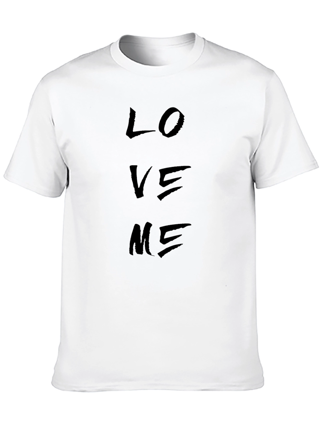 Love Me Graphic Print Black T-Shirt