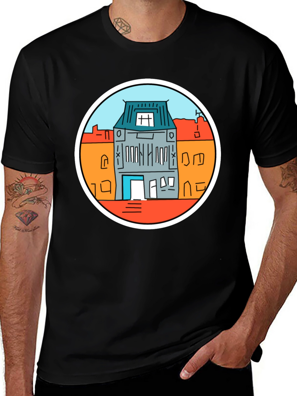Amsterdam House T-Shirt - Black