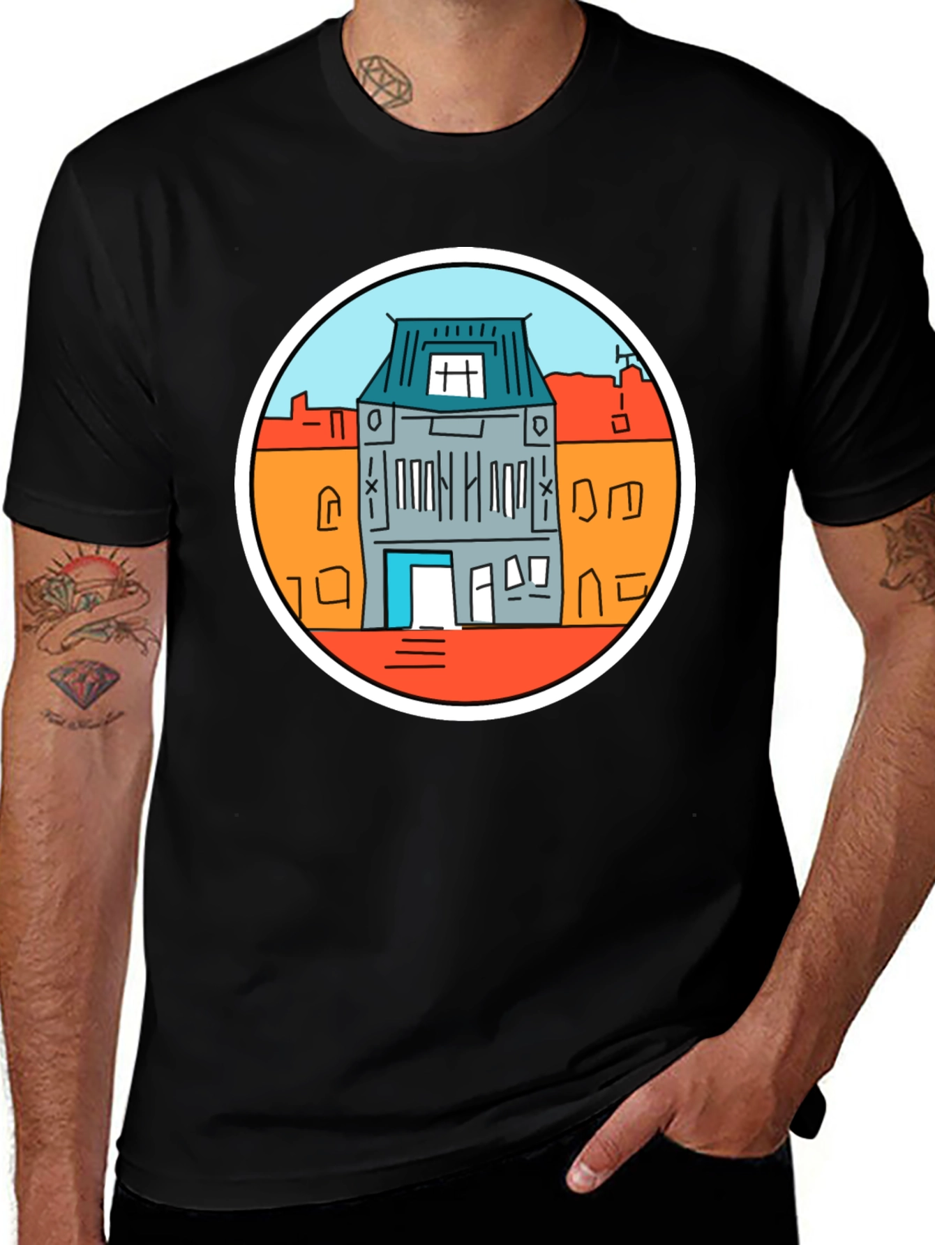 Amsterdam House T-Shirt - Black