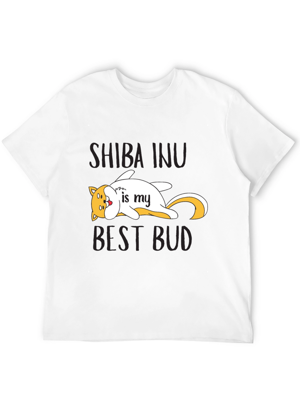 Shiba Inu Best Bud Black T-Shirt