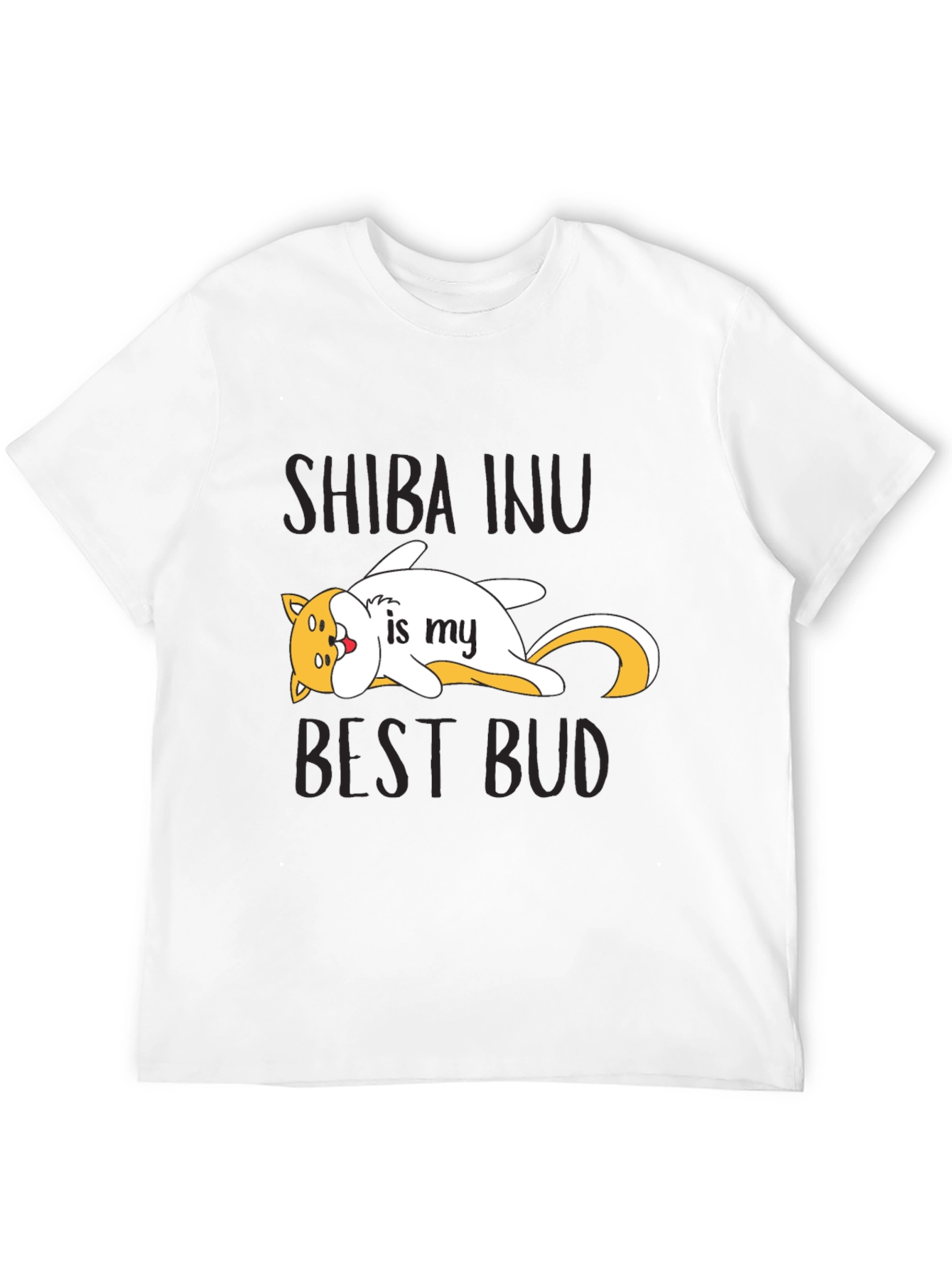 Shiba Inu Best Bud Black T-Shirt