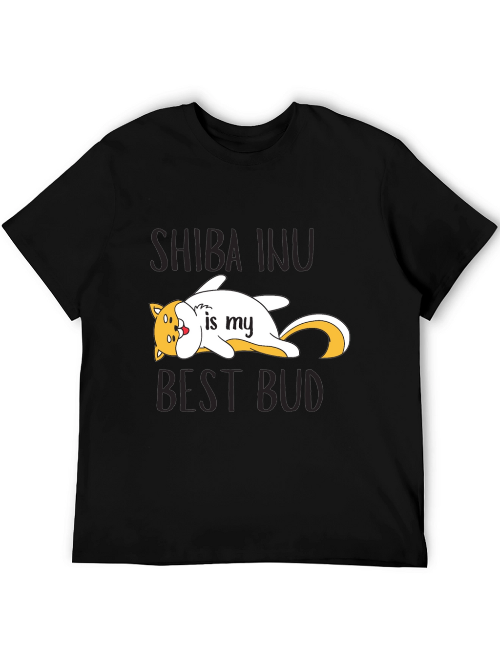 Shiba Inu Best Bud Black T-Shirt