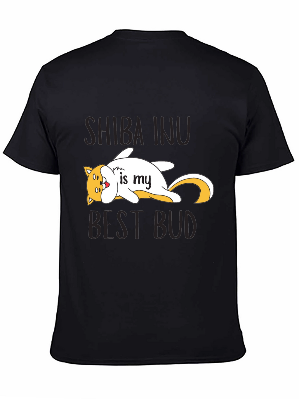Shiba Inu Best Bud Black T-Shirt