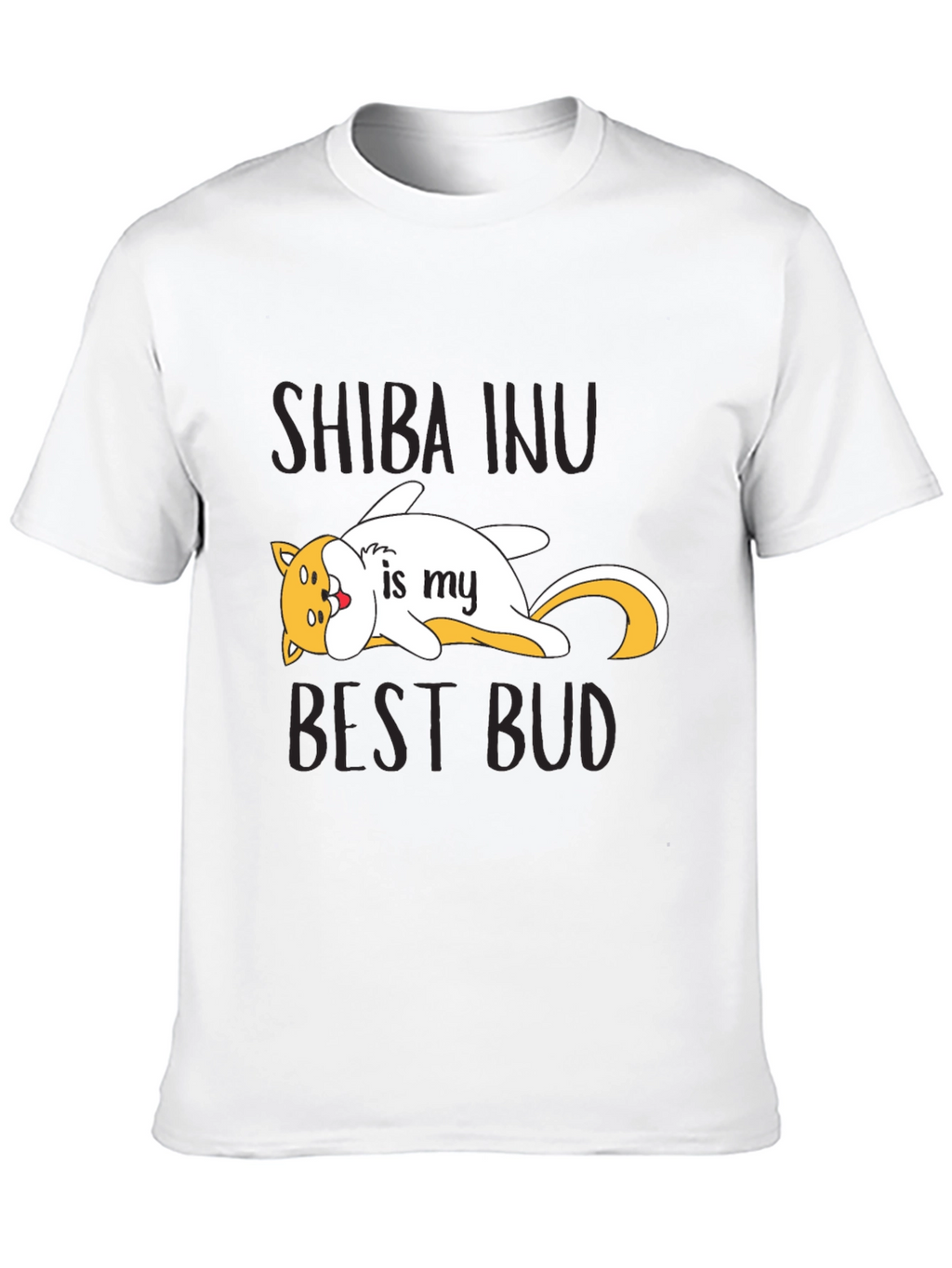Shiba Inu Best Bud Black T-Shirt