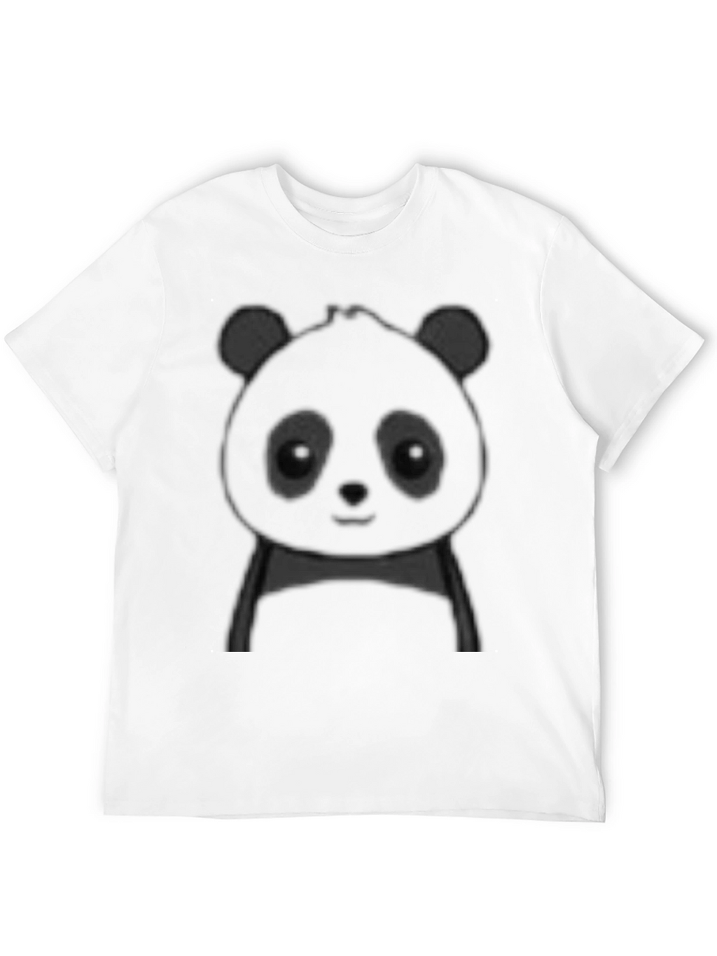 Cute Panda Graphic Tee - Black Cotton Casual Shirt
