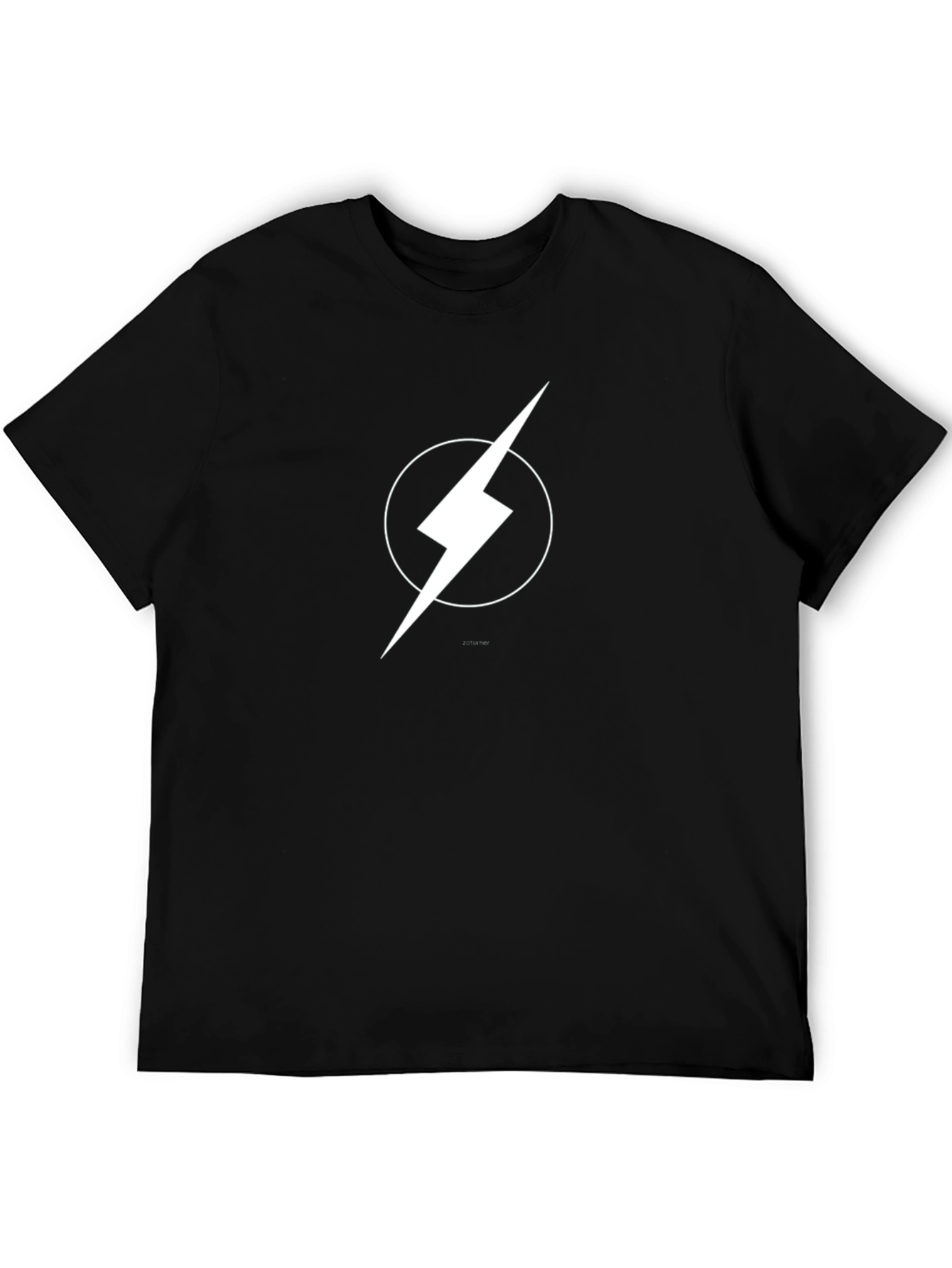Lightning Bolt Graphic Tee - Black