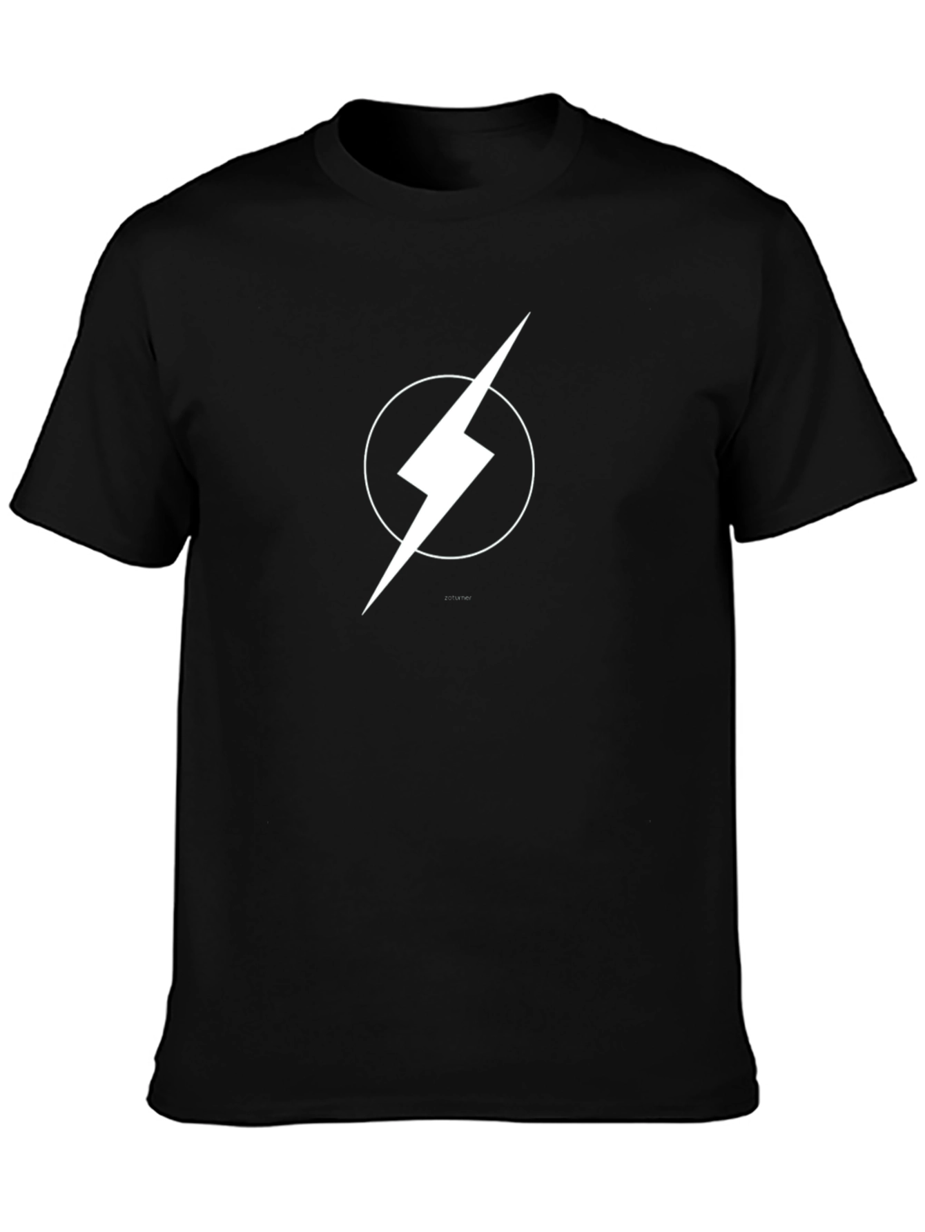 Lightning Bolt Graphic Tee - Black