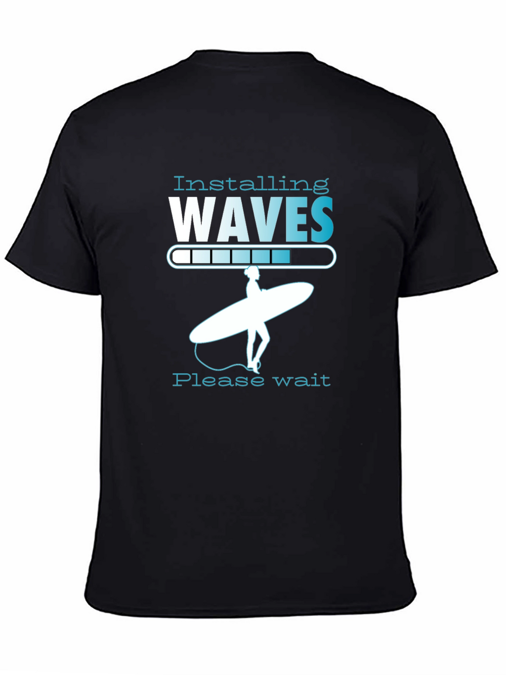 Installing Waves Graphic T-Shirt - Surfer Design
