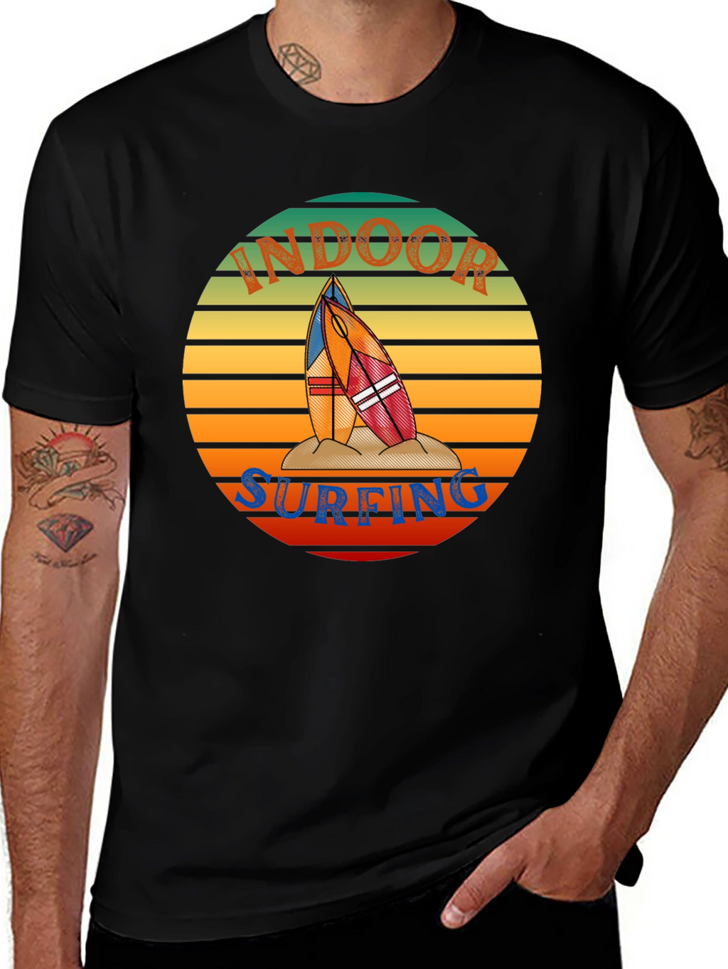 Indoor Surfing T-Shirt - Retro Surf Design