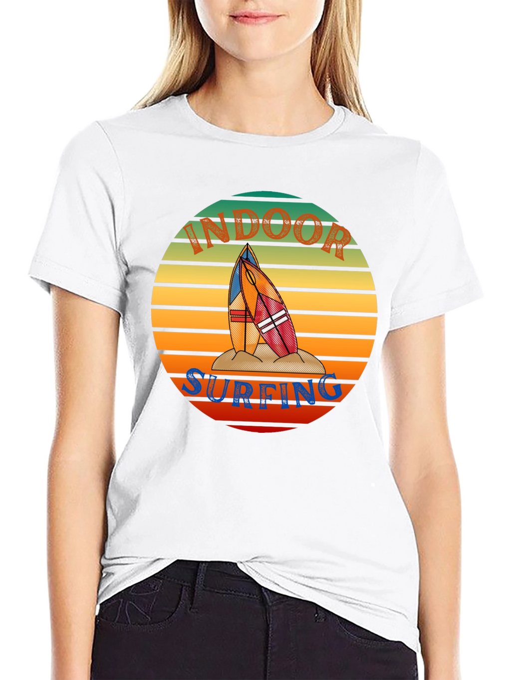 Indoor Surfing T-Shirt - Retro Surf Design