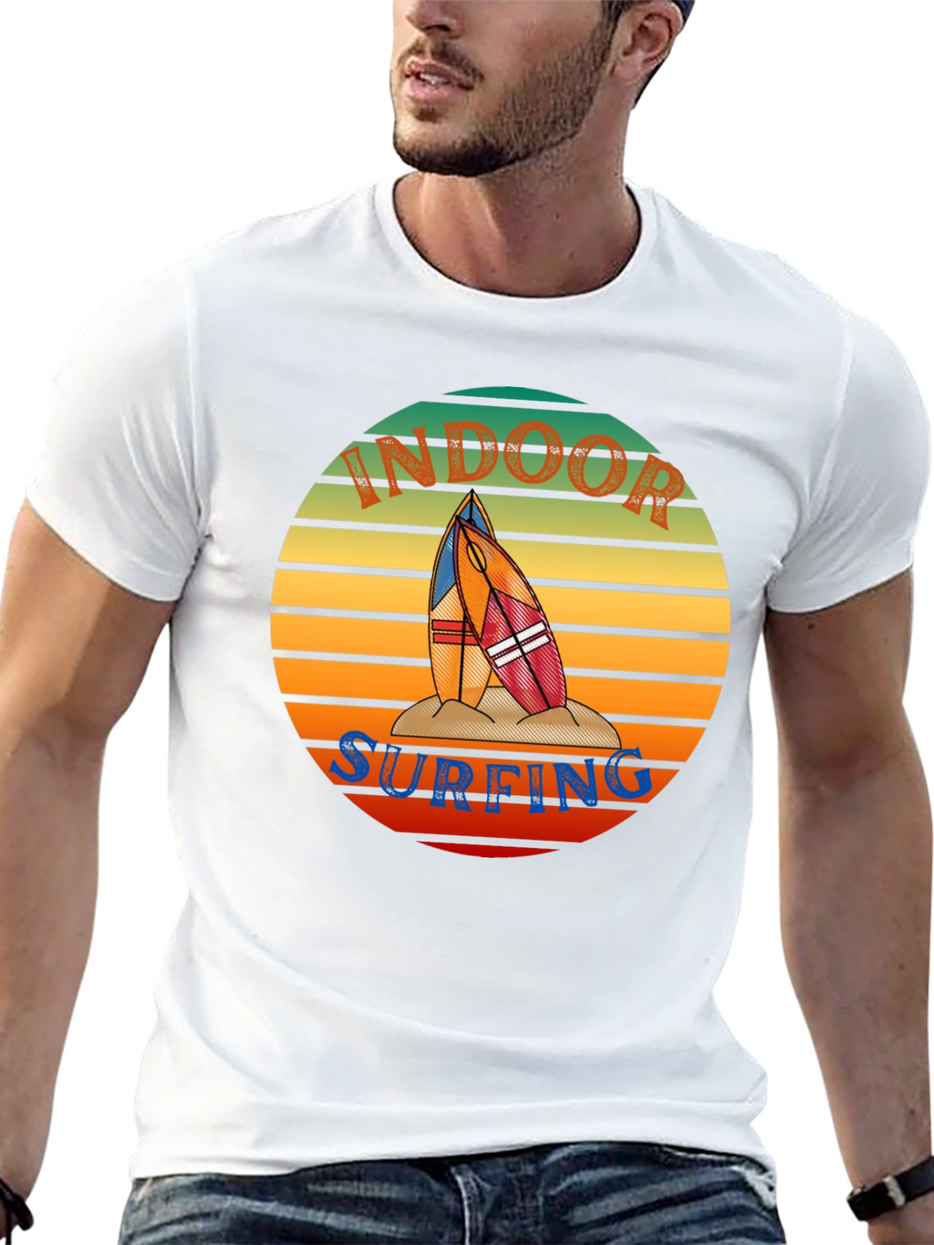 Indoor Surfing T-Shirt - Retro Surf Design