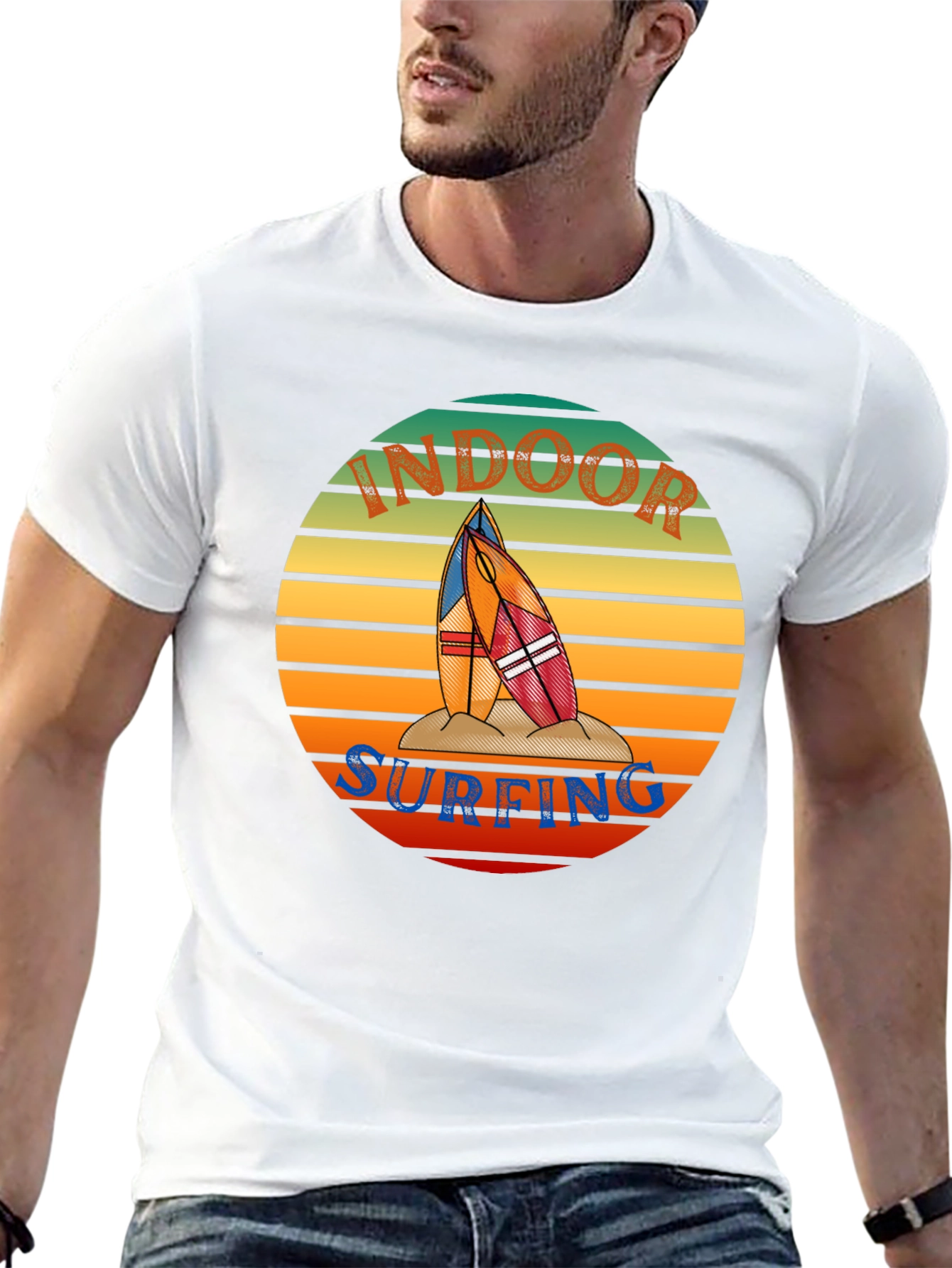 Indoor Surfing T-Shirt - Retro Surf Design