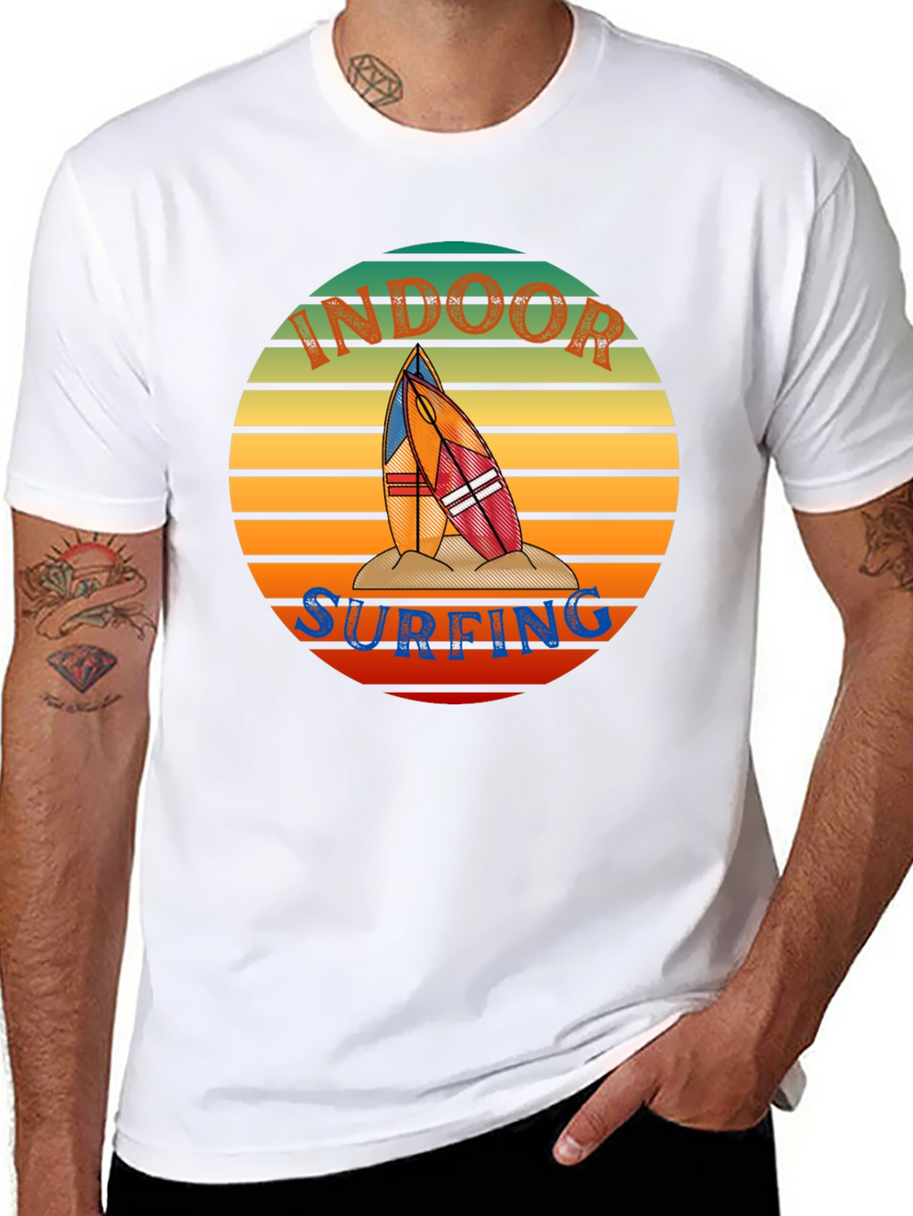 Indoor Surfing T-Shirt - Retro Surf Design