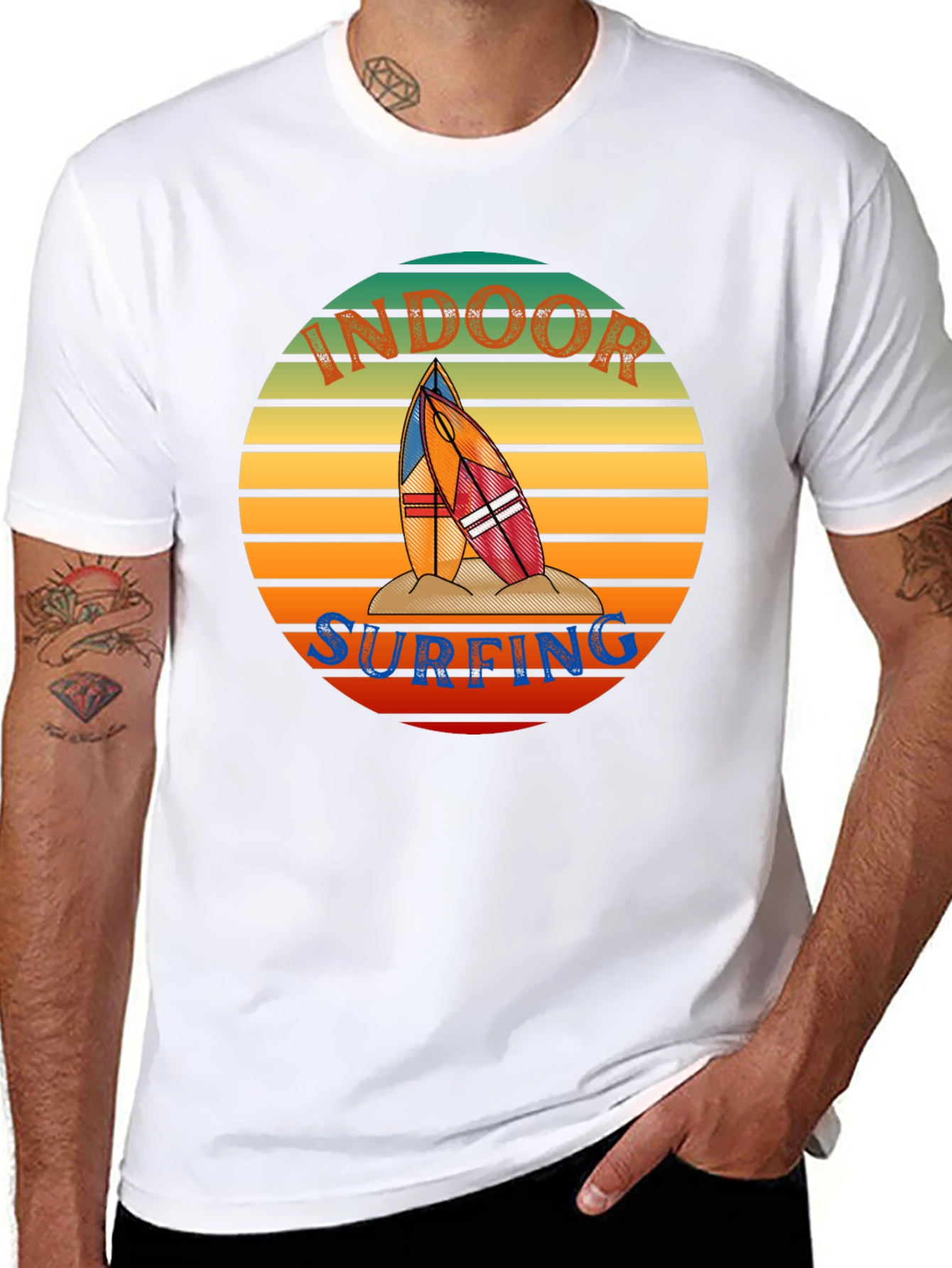 Indoor Surfing T-Shirt - Retro Surf Design