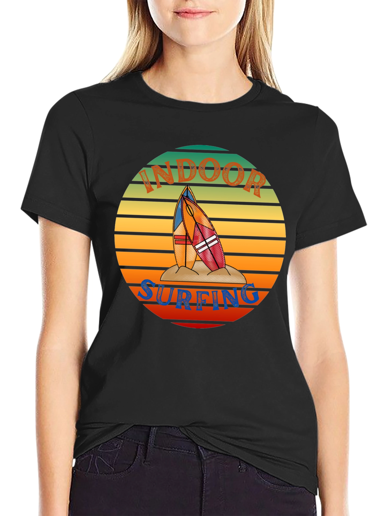 Indoor Surfing T-Shirt - Retro Surf Design