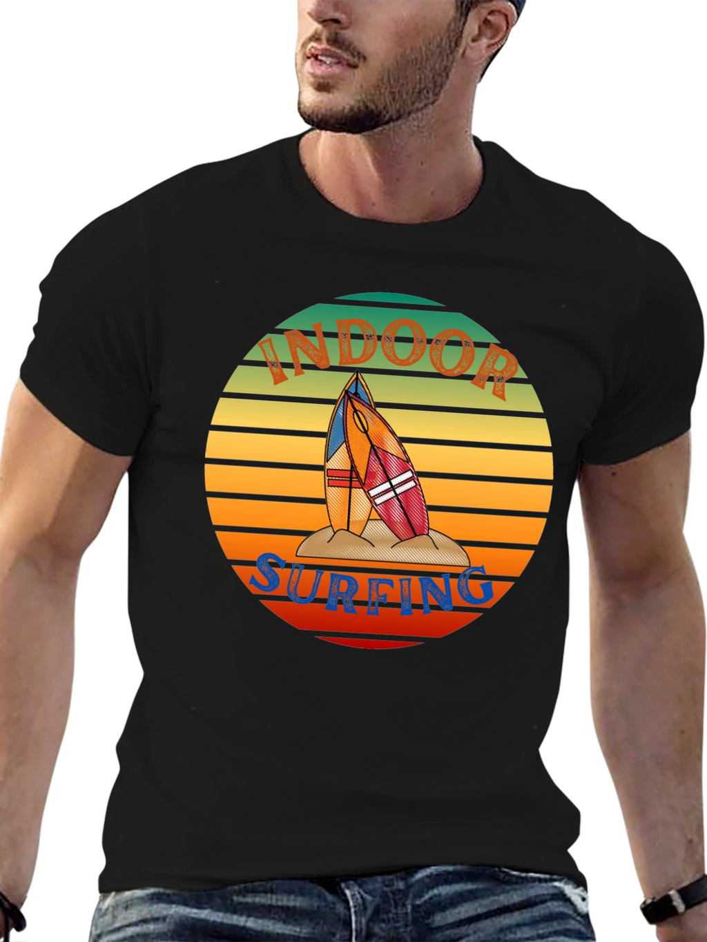 Indoor Surfing T-Shirt - Retro Surf Design