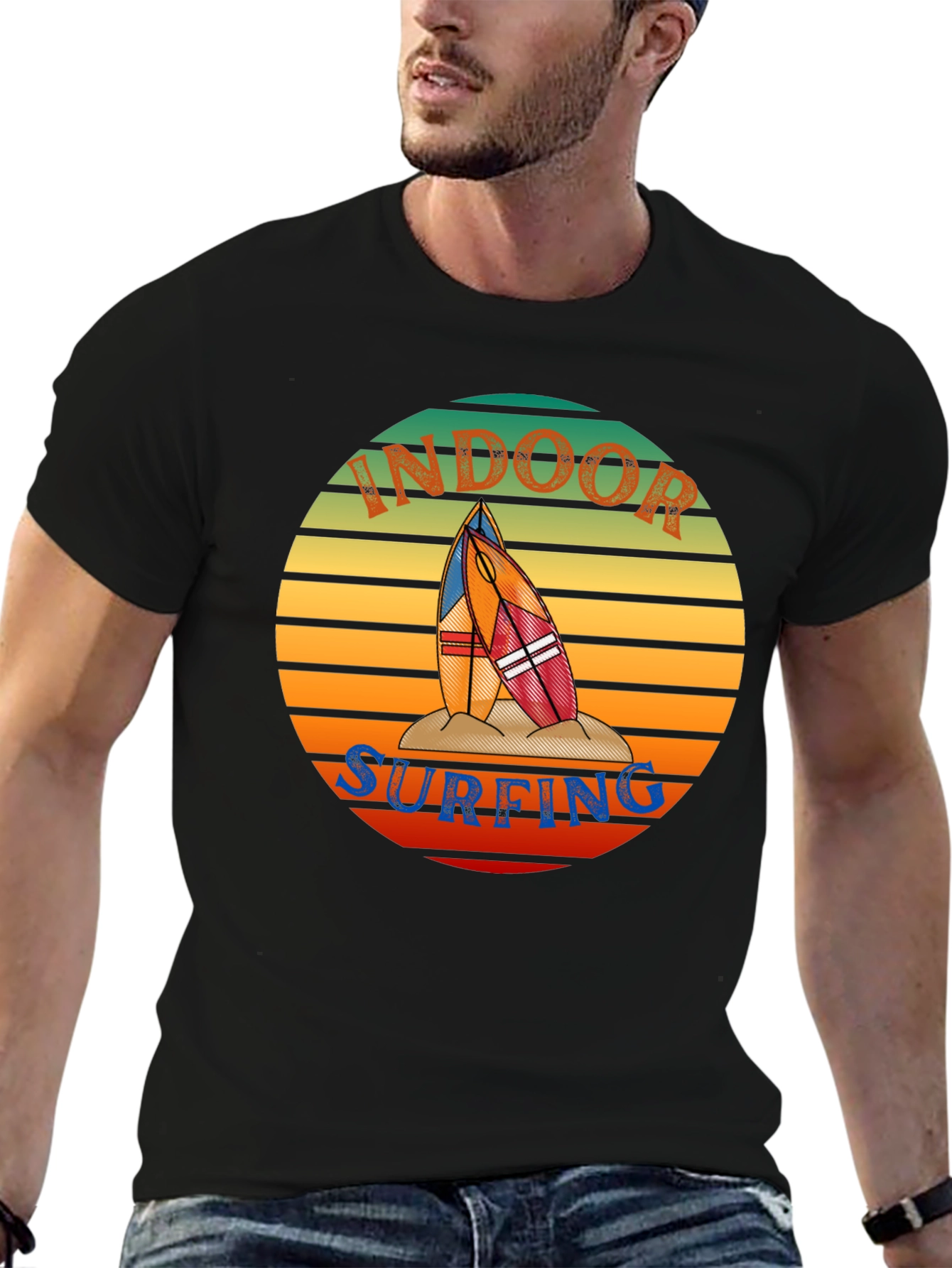Indoor Surfing T-Shirt - Retro Surf Design