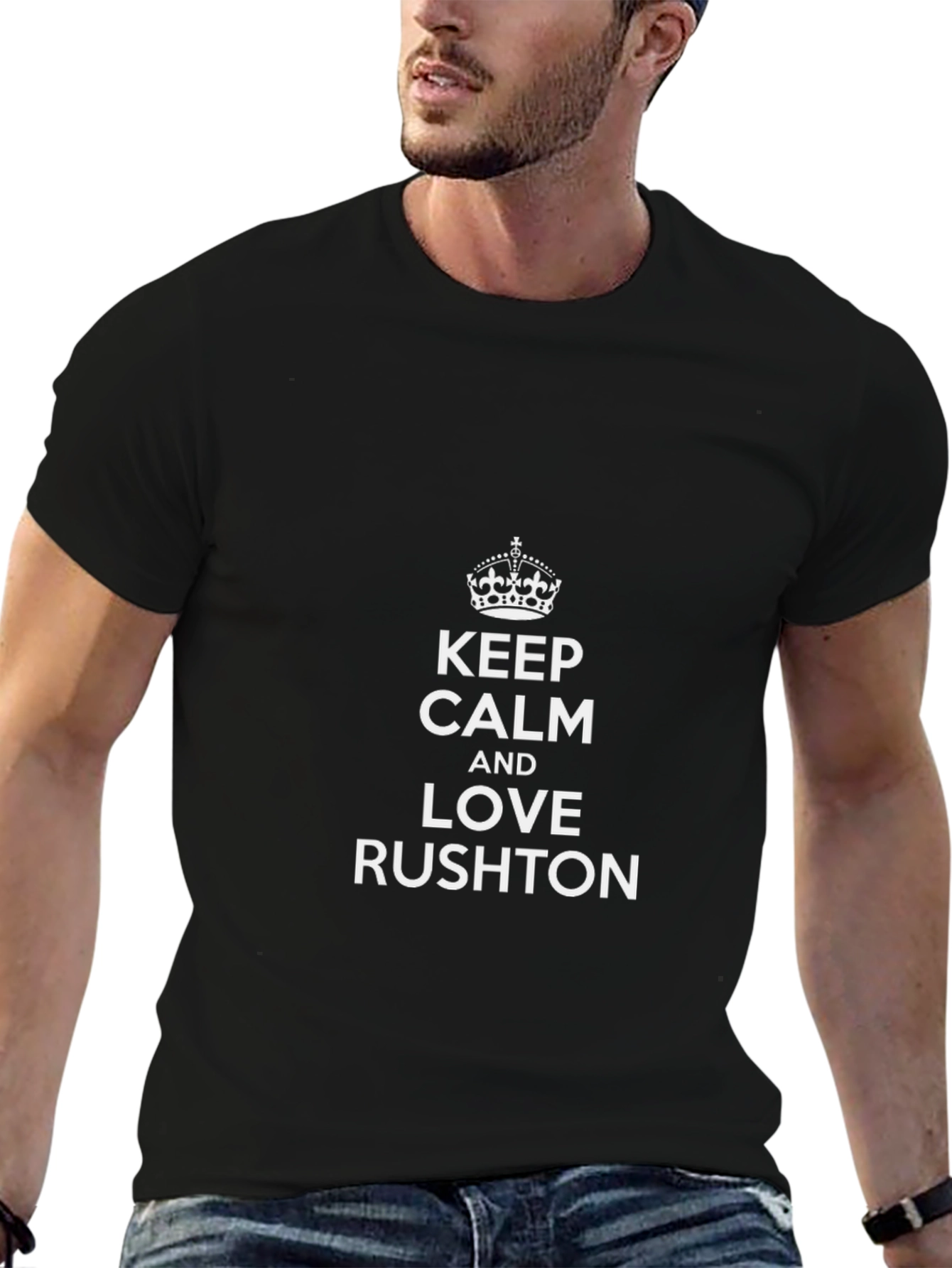 Keep Calm and Love Rushton Black T-Shirt